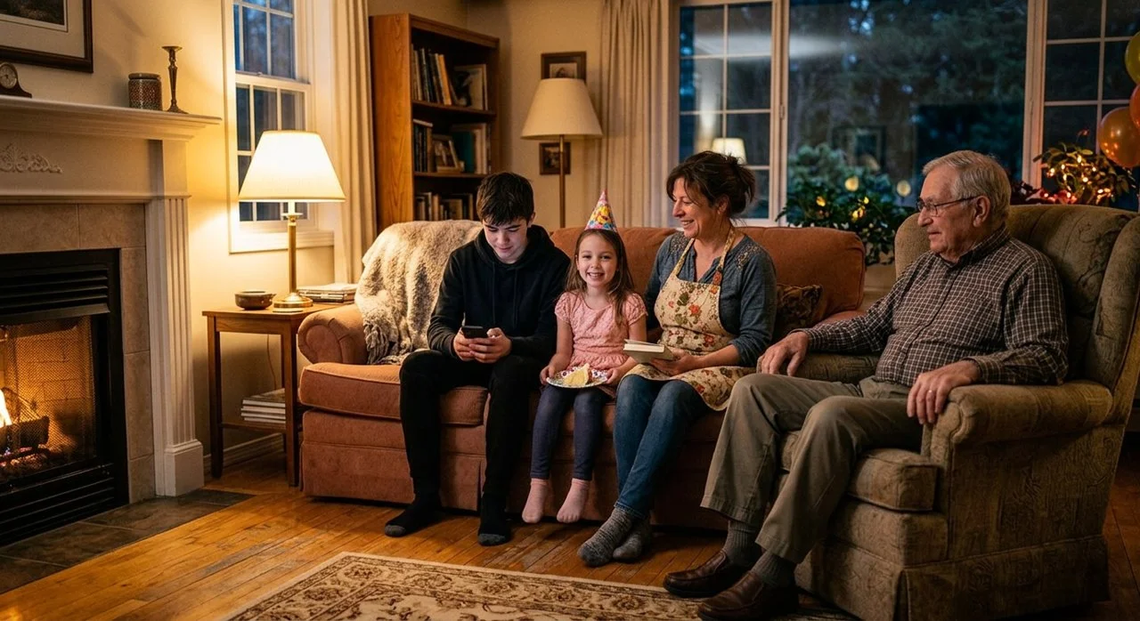 После: Разрозненные фото членов семьи до объединения