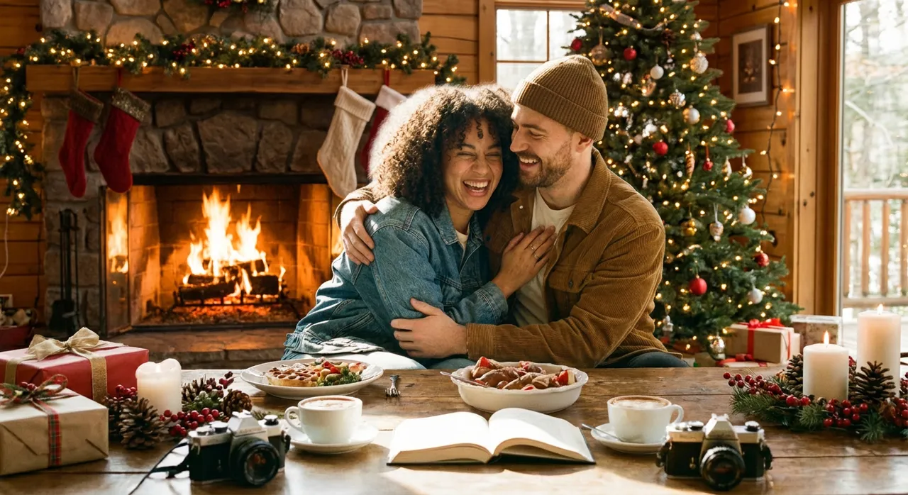 Семейное новогоднее фото с помощью нейросети